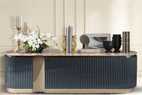 Atlanta Console with fluted design and marble top