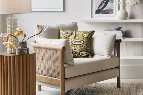 Columbo Chair in teak wood and rattan styled