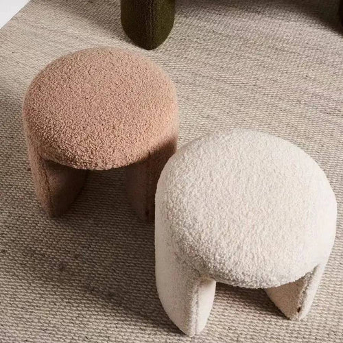 Soft Eiffel bounce pouf pair