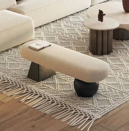 Close up view of Everlyn Ottoman