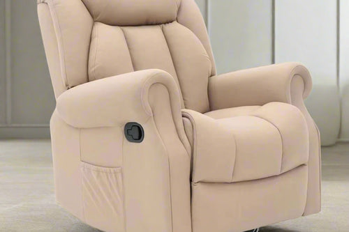 Beige recliner chair luxury furniture by chair collective