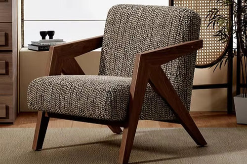 Discover the Artemis Accent Chair in teak wood — a modern classic with bold lines, plush comfort, and timeless craftsmanship for luxury interiors in India. Luxury Accent Chair Online