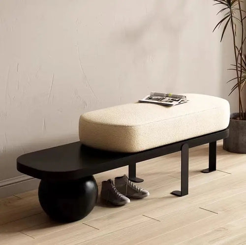 Front look of Ikigai stylish black bench