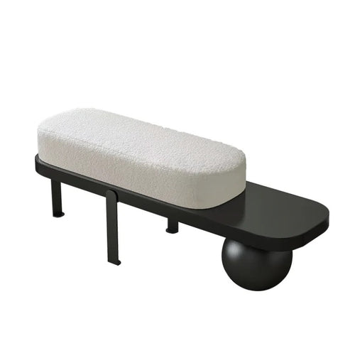 Stylish Black Wooden bench with round ball
