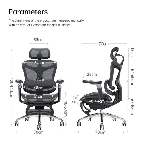 Detailed dimensions of Magneto office chair