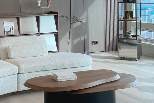The Monclair Luxury Coffee Table redefines contemporary living with its organic layered design and fluid form. Luxury Coffee Table by Chair Collective