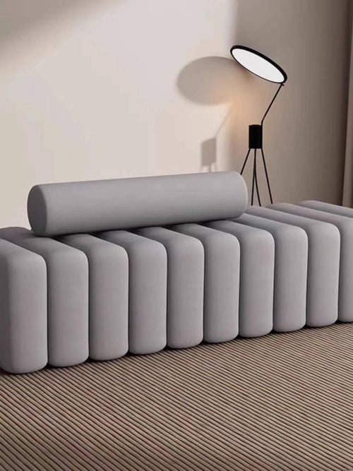 Stylish seating bench front look