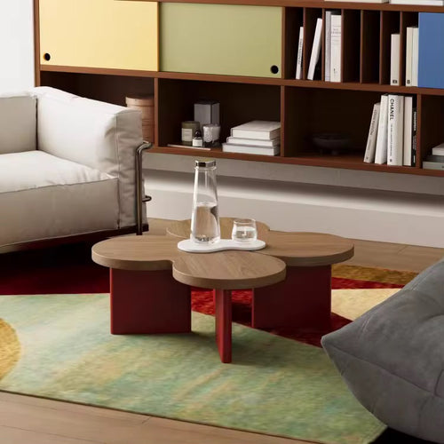 Discover the Tsuki Coffee Table — a modern abstract design with a veneer top and PU base, crafted for luxury living rooms and designer interiors. Luxury Coffee Table