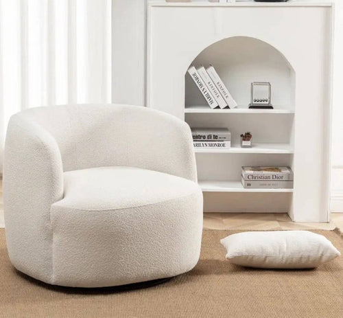 Comfortable Kalito white armchair