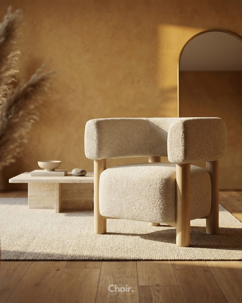 Luxury Beige Baron accent chair Bangalore