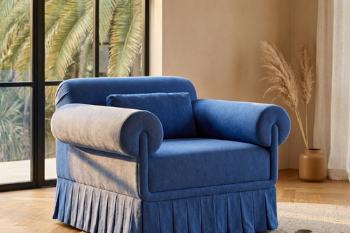 Luxury Blue Capri Accent Chair Bangalore