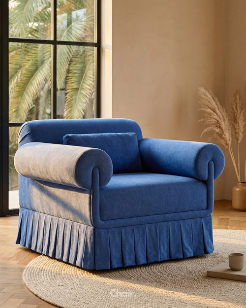 Luxury Blue Capri Accent Chair Bangalore