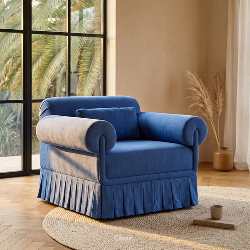 Luxury Blue Capri Accent Chair Bangalore