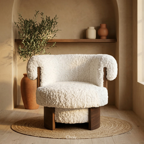 Luxury white Ackor Accent Chair Delhi
