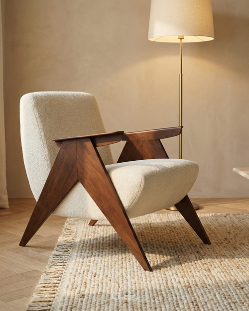 Luxury White Bonito Accent chair Mumbai