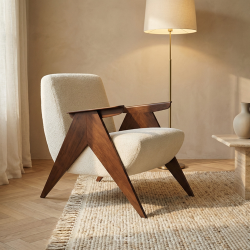 Luxury White Bonito Accent chair Mumbai