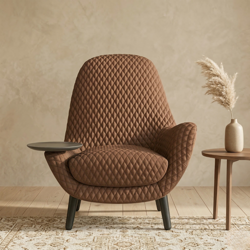Luxury Brown Aurika Accent Chair Mumbai