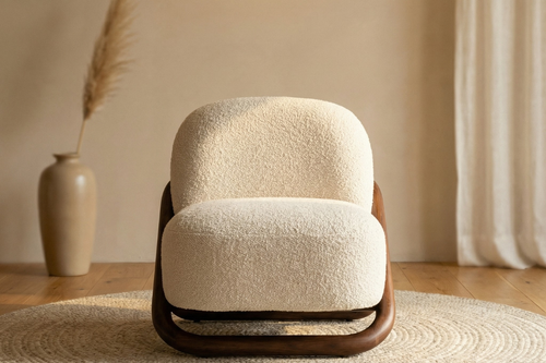 Luxury beige Curo Accent Chair Delhi