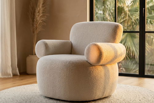 Luxury white Duramo Accent Chair Pune