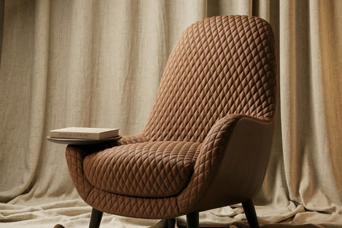 Luxury Brown Aurika Accent Chair Mumbai