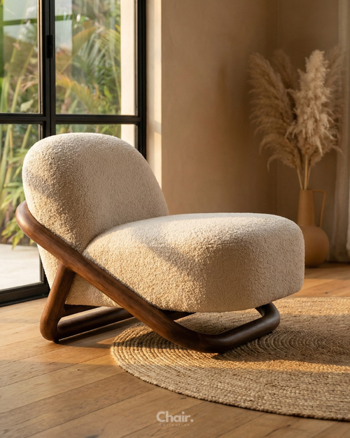 Luxury beige Curo Accent Chair Delhi