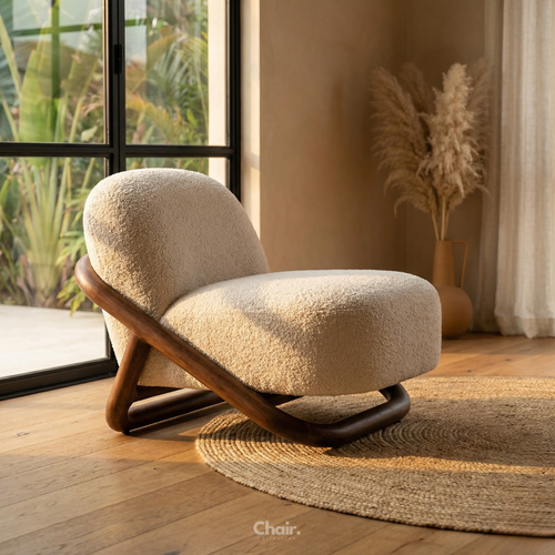 Luxury beige Curo Accent Chair Delhi