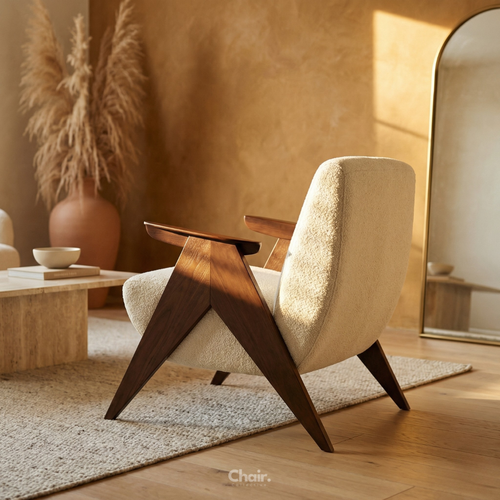 Luxury White Bonito Accent chair Mumbai