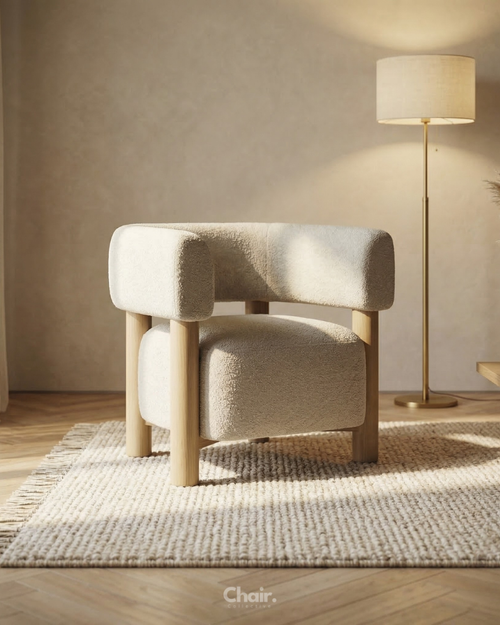 Luxury Beige Baron accent chair Bangalore