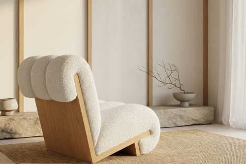 Luxury beige Bohoma Accent Chair Mumbai