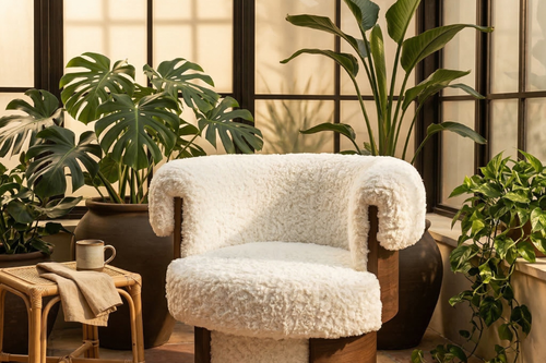 Luxury white Ackor Accent Chair Delhi
