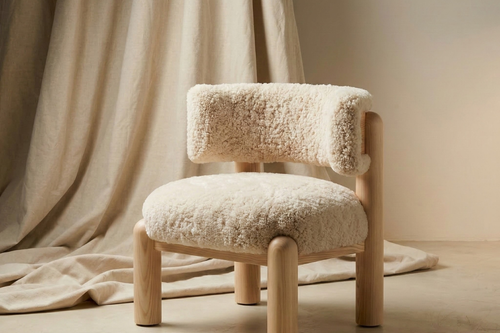 Luxury beige Aurora Accent Chair Mumbai