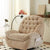 Side view of Milo recliner in cozy apartment setu