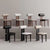 Set of modern chairs with different color.