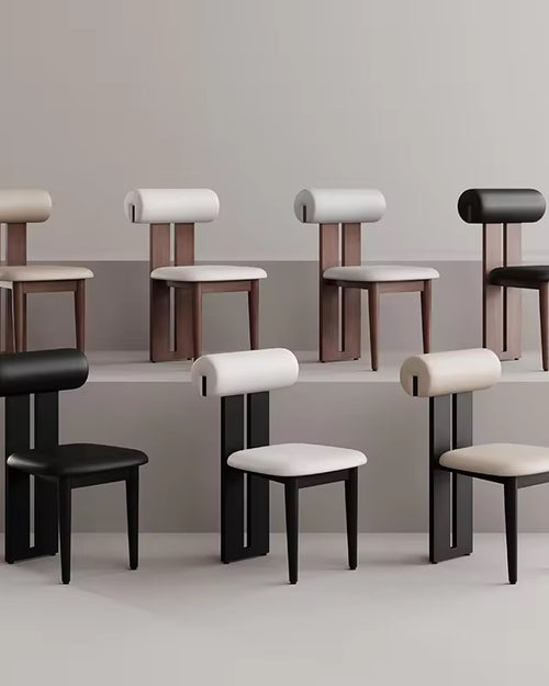 Set of modern chairs with different color.