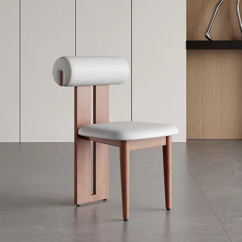 Modern chair with cylindrical backrest