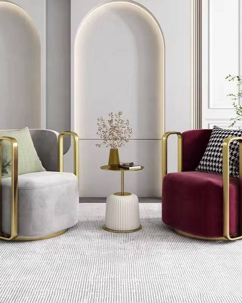 Luxury anders chairs in gray and red color