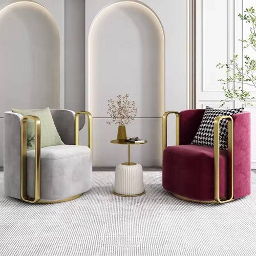 Luxury anders chairs in gray and red color