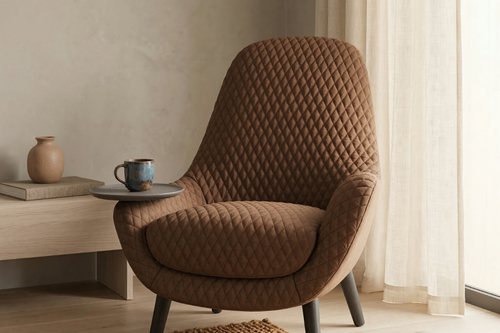 Luxury Brown Aurika Accent Chair Mumbai