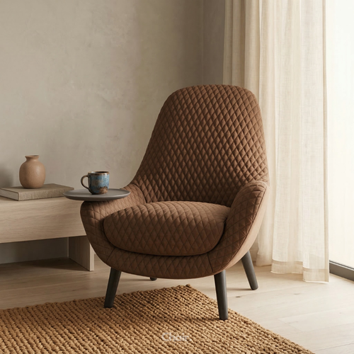 Luxury Brown Aurika Accent Chair Mumbai
