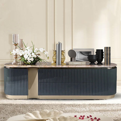Atlanta Console with fluted design and marble top