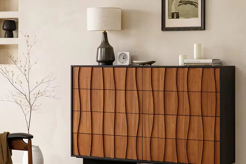 Atlantis sideboard acacia wave-pattern design