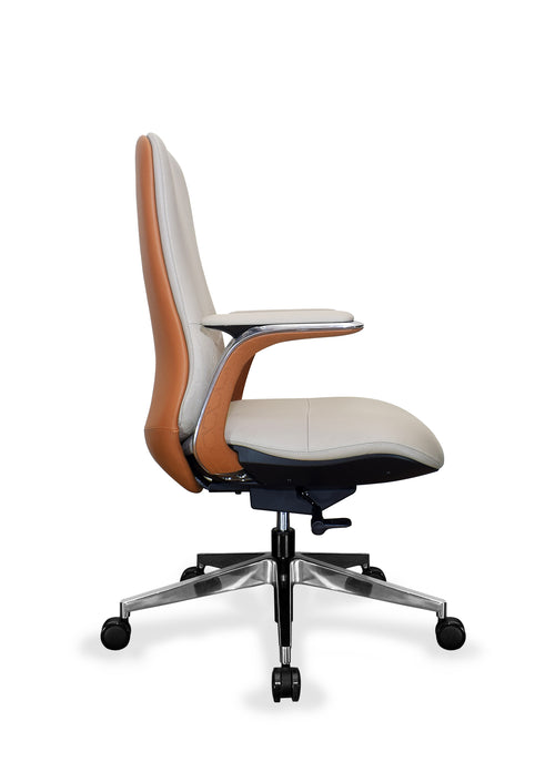Side view of  Leatherette BENZ office chair