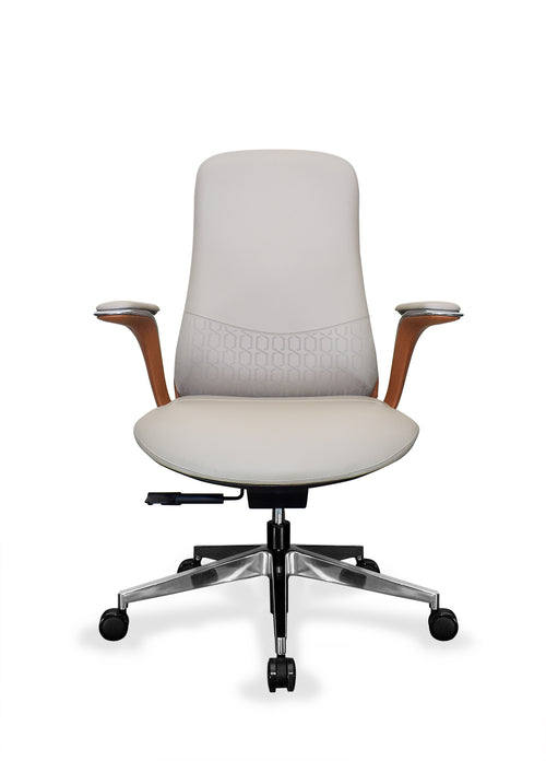 Detailed view of leatherette office chair