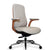 Comfortable office chair, showing ergonomic curve