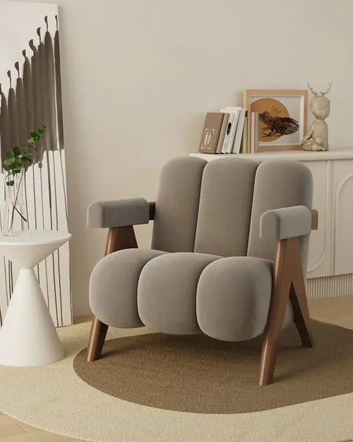 Side view of Bambino gray chair
