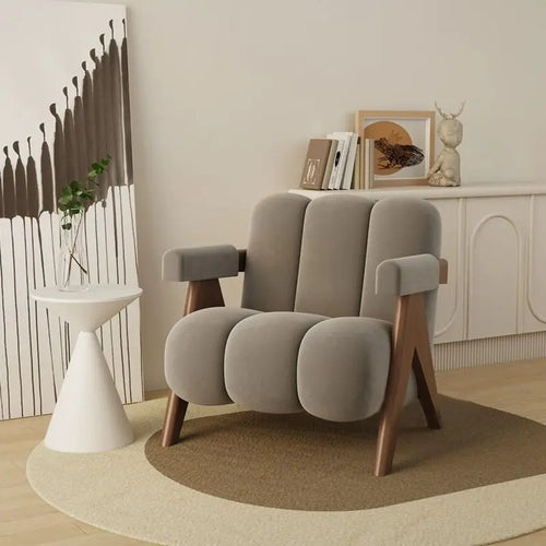 Side view of Bambino gray chair