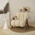 Front view of bambino white chair 