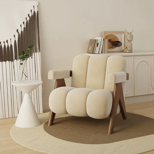 Front view of bambino white chair 
