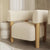 Side profile of luxury armchair