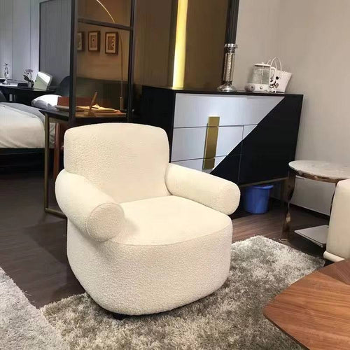 Beige textured Durami armchair chair